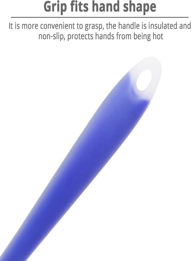 Ramkuwar Non-Stick Silicone Spatula Turner Slotted Fish Turner for Cooking Eggs, Pancakes, Omelets Shovel (Purple, 1 Piece) - Image 3